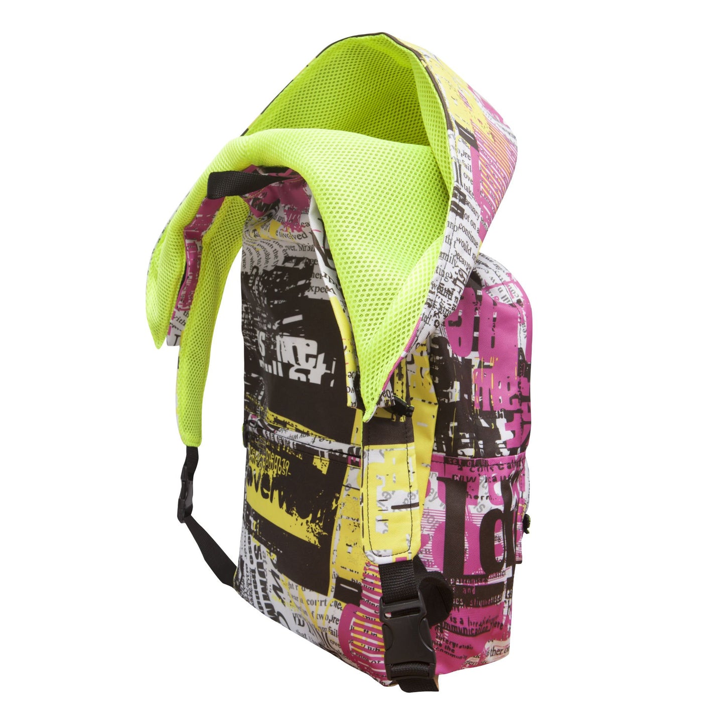 BACK TO SCHOOL NEWSPAPER HOODED BACKPACK