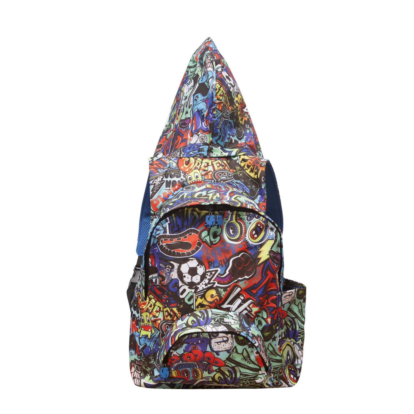 BACK TO SCHOOL GRAFFITI MONSTER HOODED BACKPACK