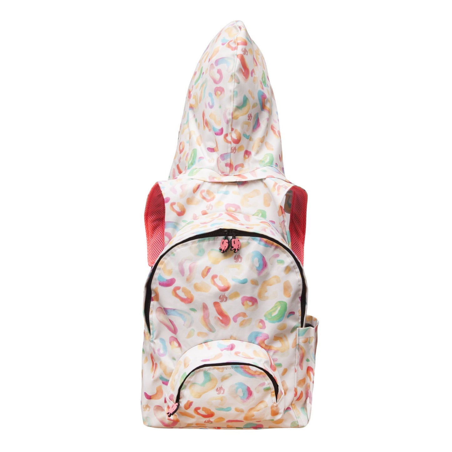 BACK TO SCHOOL PASTEL LEOPARD HOODED BACKPACK