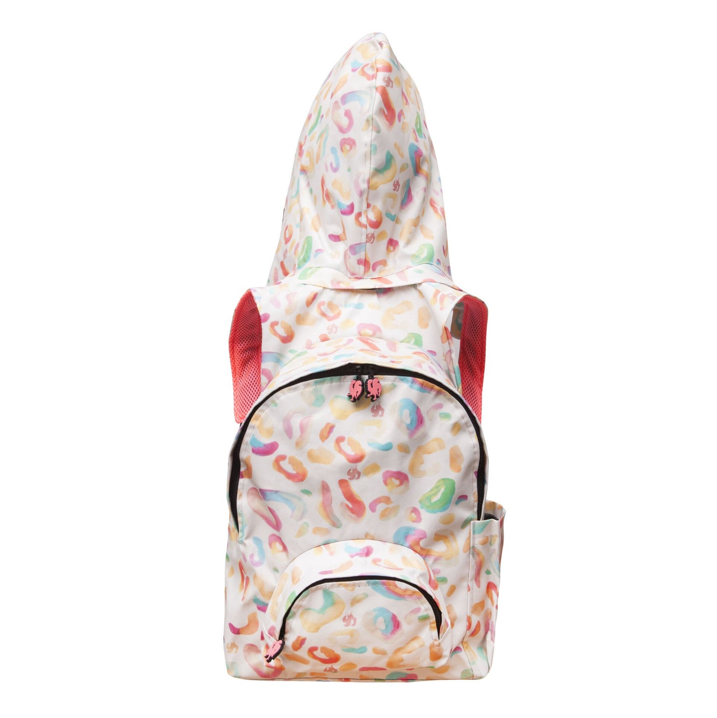 BACK TO SCHOOL PASTEL LEOPARD HOODED BACKPACK