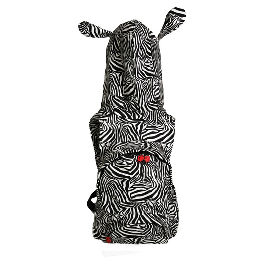 Morikukko Kids Zebra Hooded Backpack