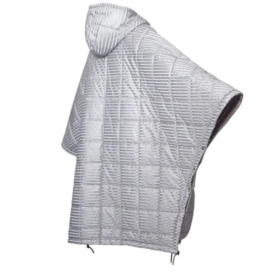 Morikukko Blancape Silver Puffer Cape