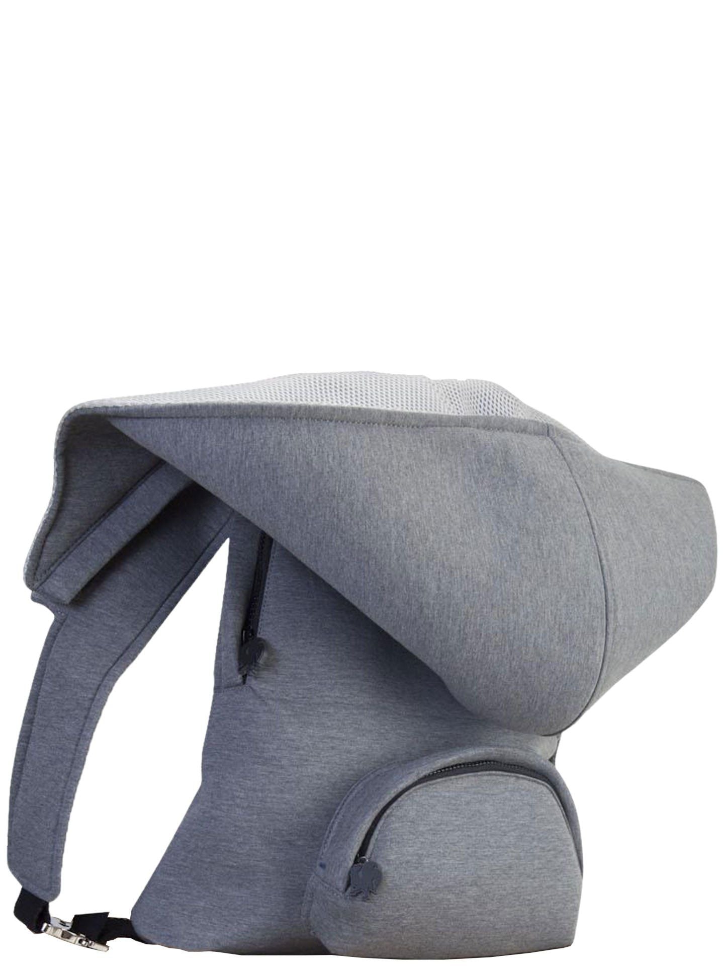 Morikukko Grey Basic Grey Hooded Backpack