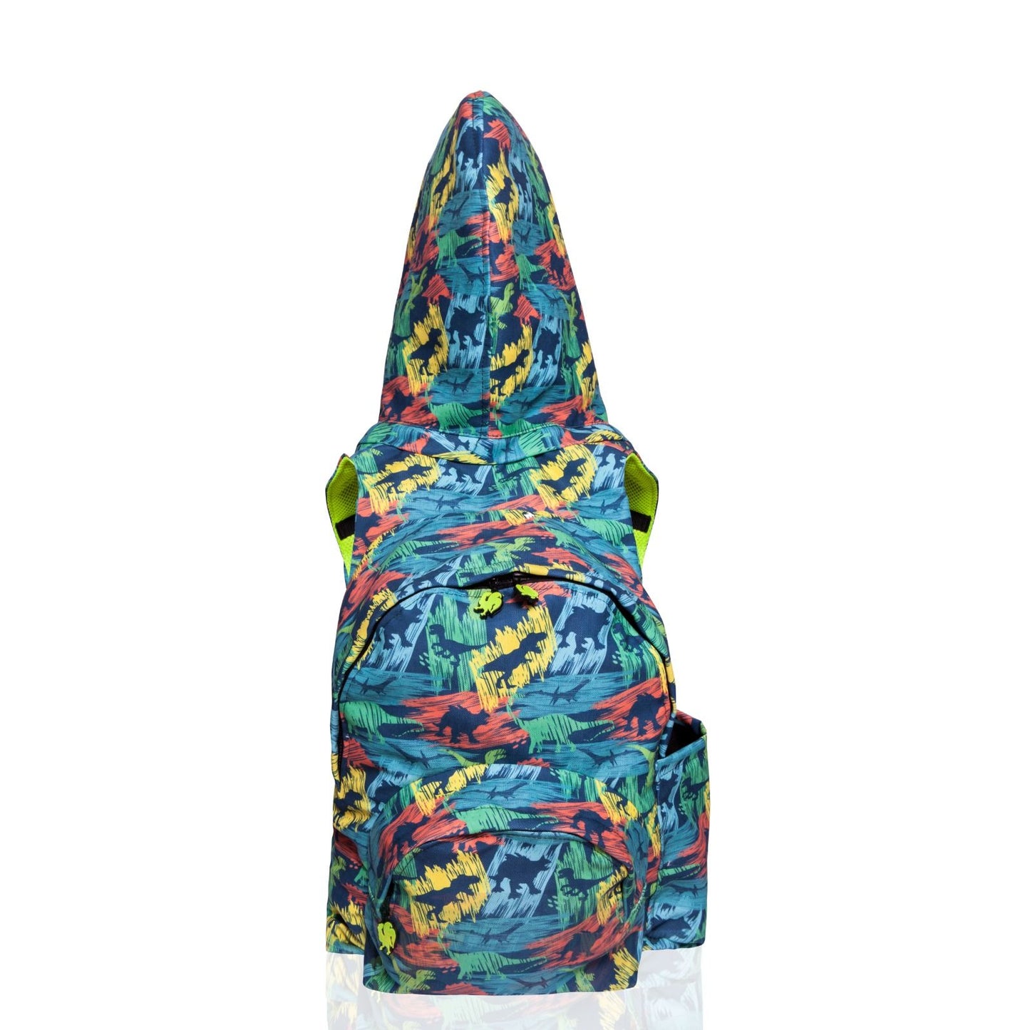 Morikukko Back To School Stroke Dino Hooded Backpack