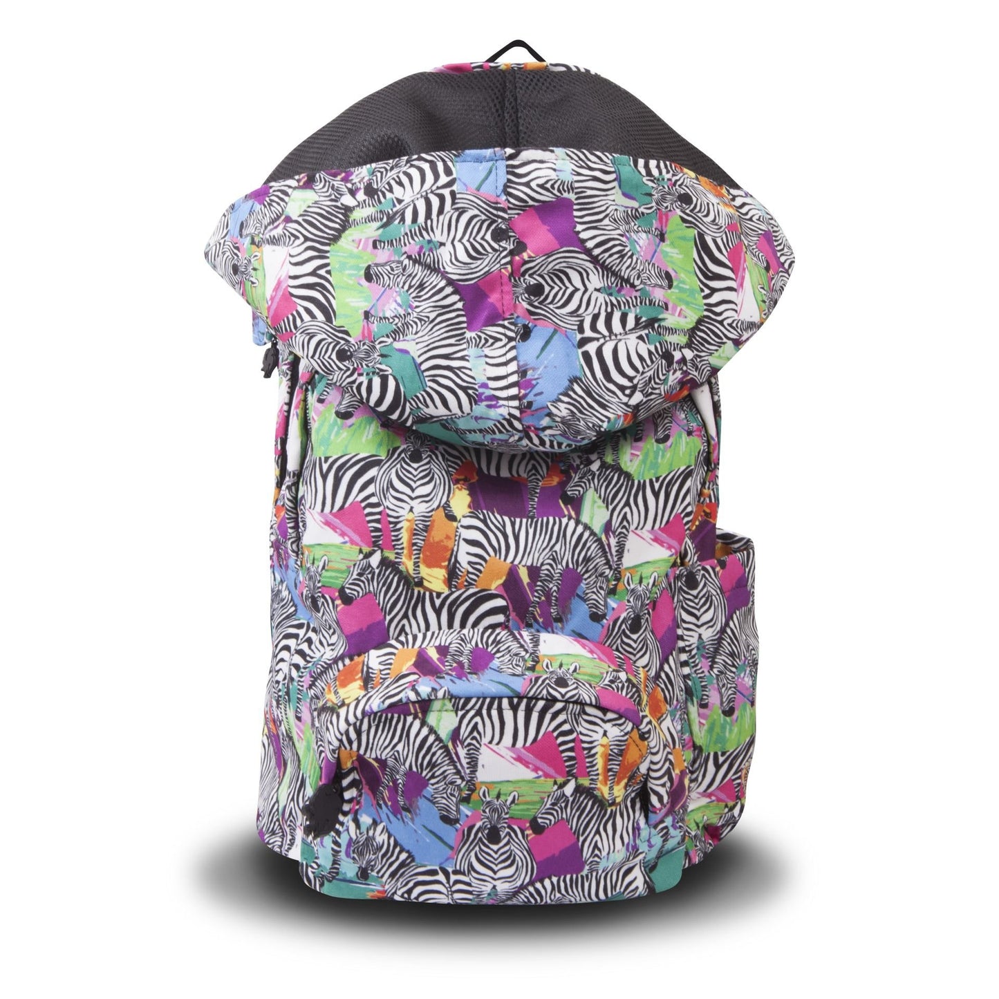 Morikukko Back To School Tropical Zebra Hooded Backpack