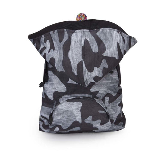 Morikukko Camo Basic Grey Hooded Backpack
