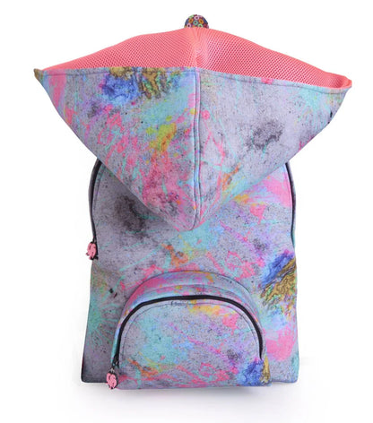 Morikukko Pollock Neon Pink Hooded Backpack