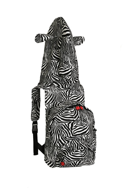 Morikukko Kids Zebra Hooded Backpack