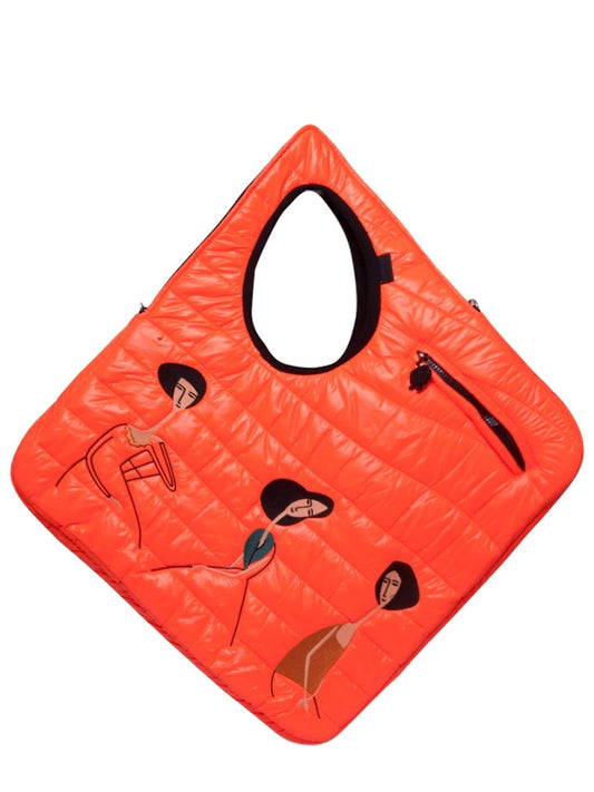 Morikukko Diagonal Tote Bag Modigliani Orange Women's Shoulder Bag