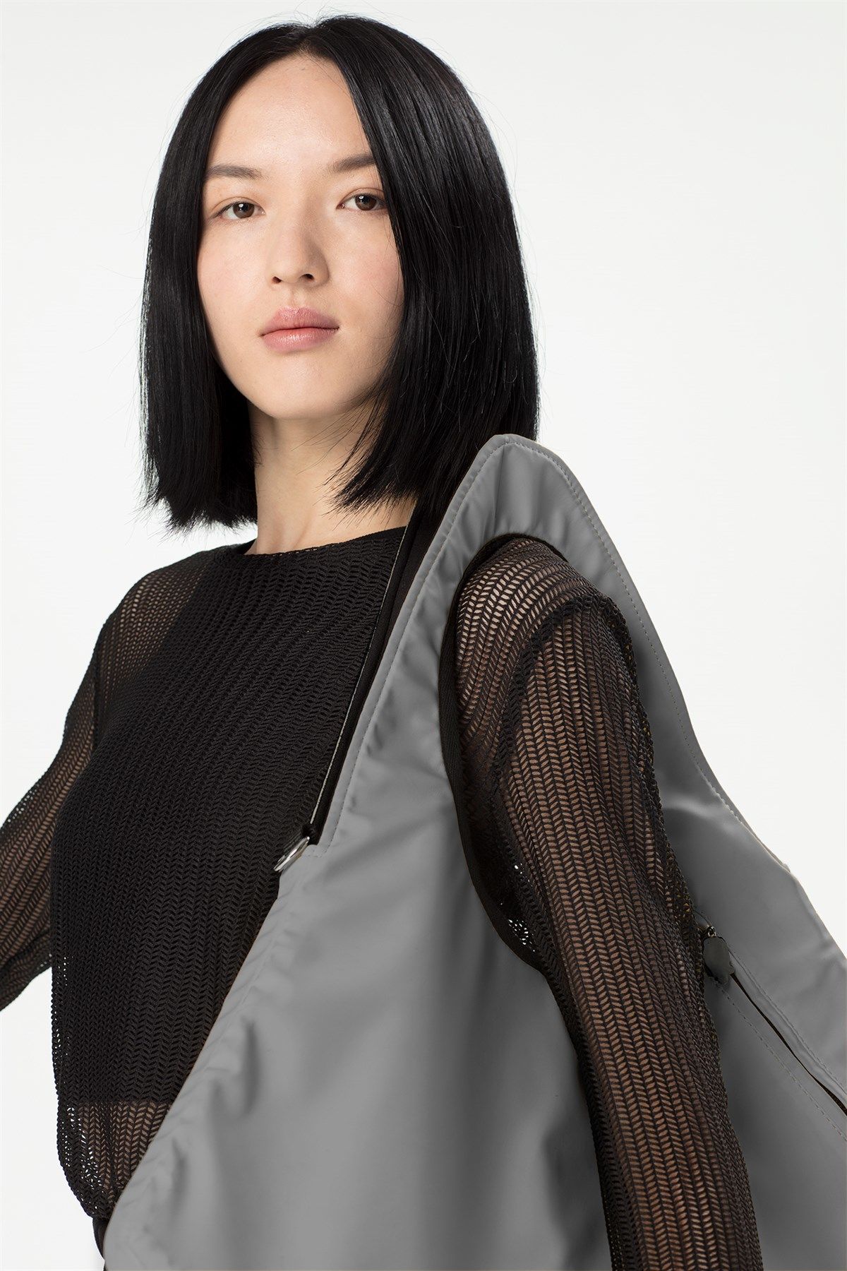 Morikukko Diagonal Gummy Reflect Women's Shoulder Bag