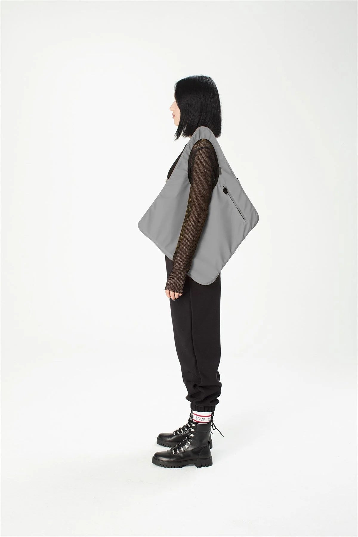 Morikukko Diagonal Gummy Reflect Women's Shoulder Bag