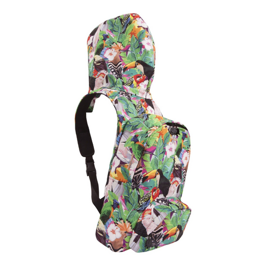 Morikukko Back To School Tropical Bird Hooded Backpack