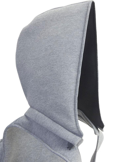 Morikukko Grey Basic Black Hooded Backpack