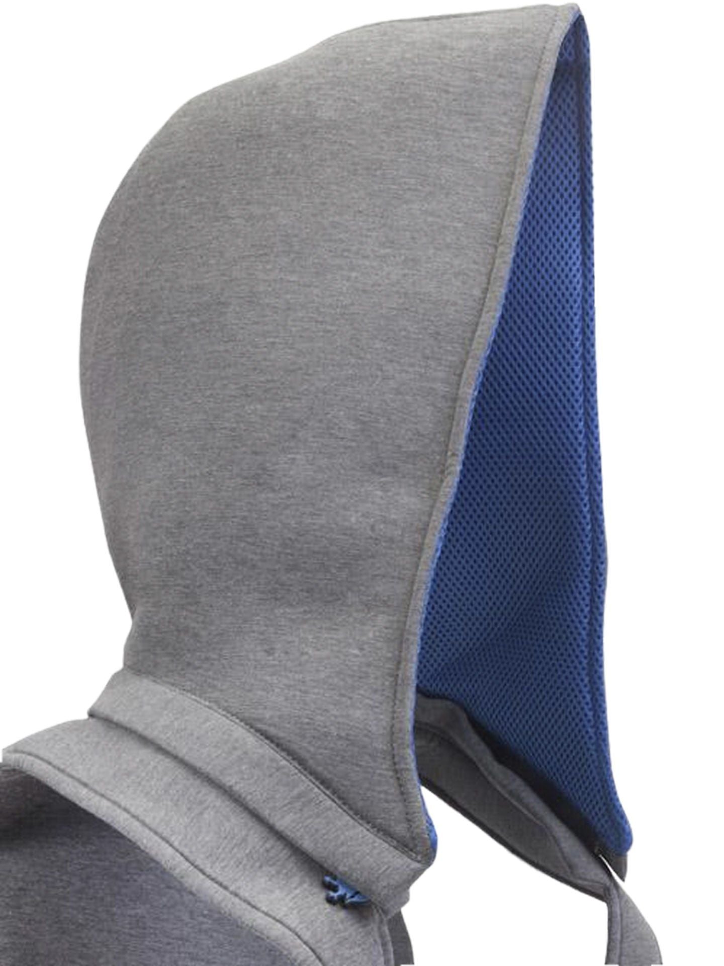Morikukko Grey Basic Blue Hooded Backpack