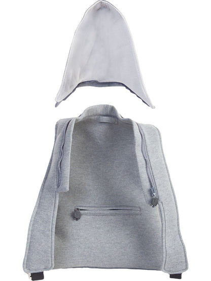 Morikukko Grey Basic Grey Hooded Backpack