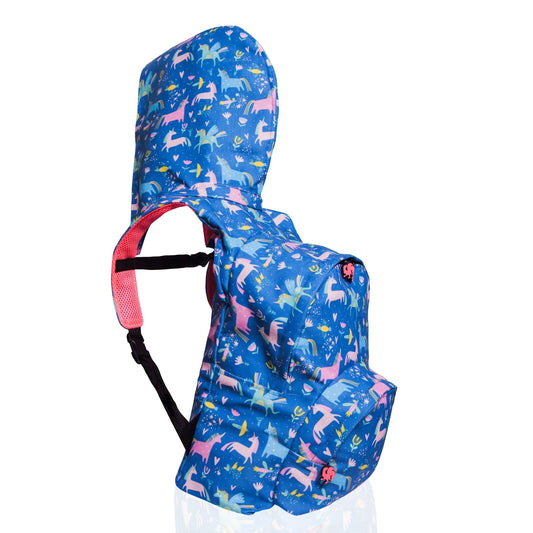 Morikukko Back To School Unicorn Hooded Backpack