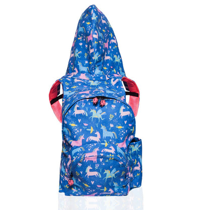Morikukko Back To School Unicorn Hooded Backpack