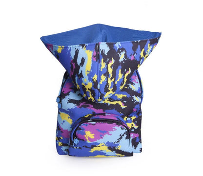 Morikukko Camo Blue Hooded Backpack