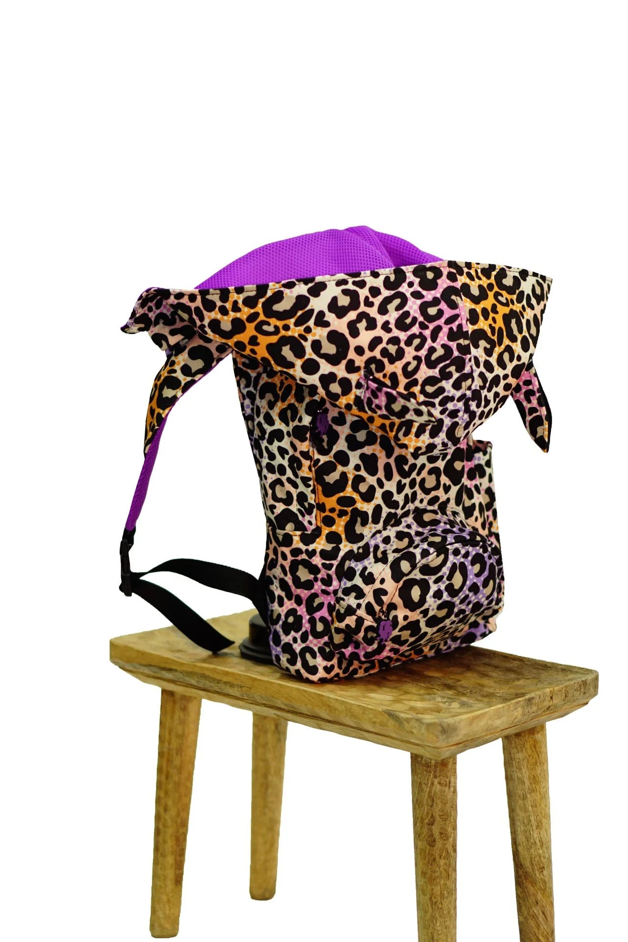 Morikukko Kids Ombre Cheetah Detachable Hooded Children's Backpack