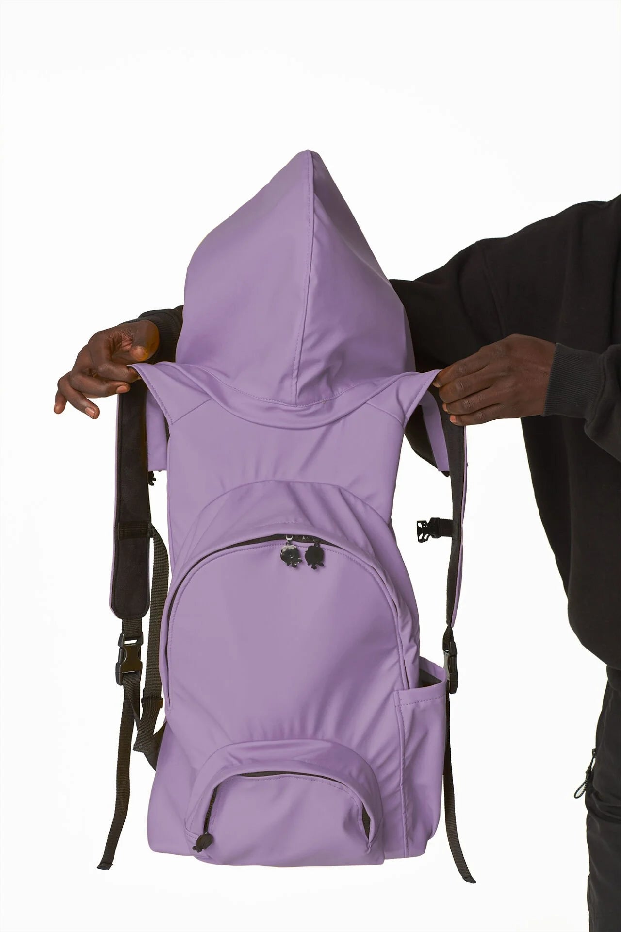 Morikukko Gummy Lilac Hooded Backpack