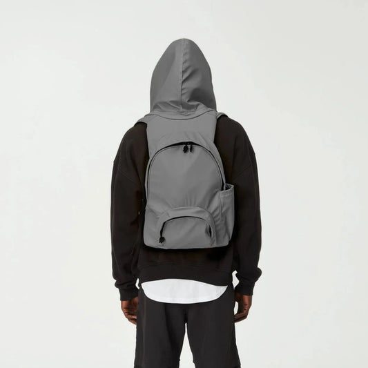 Morikukko Gummy Reflect Grey Hooded Backpack