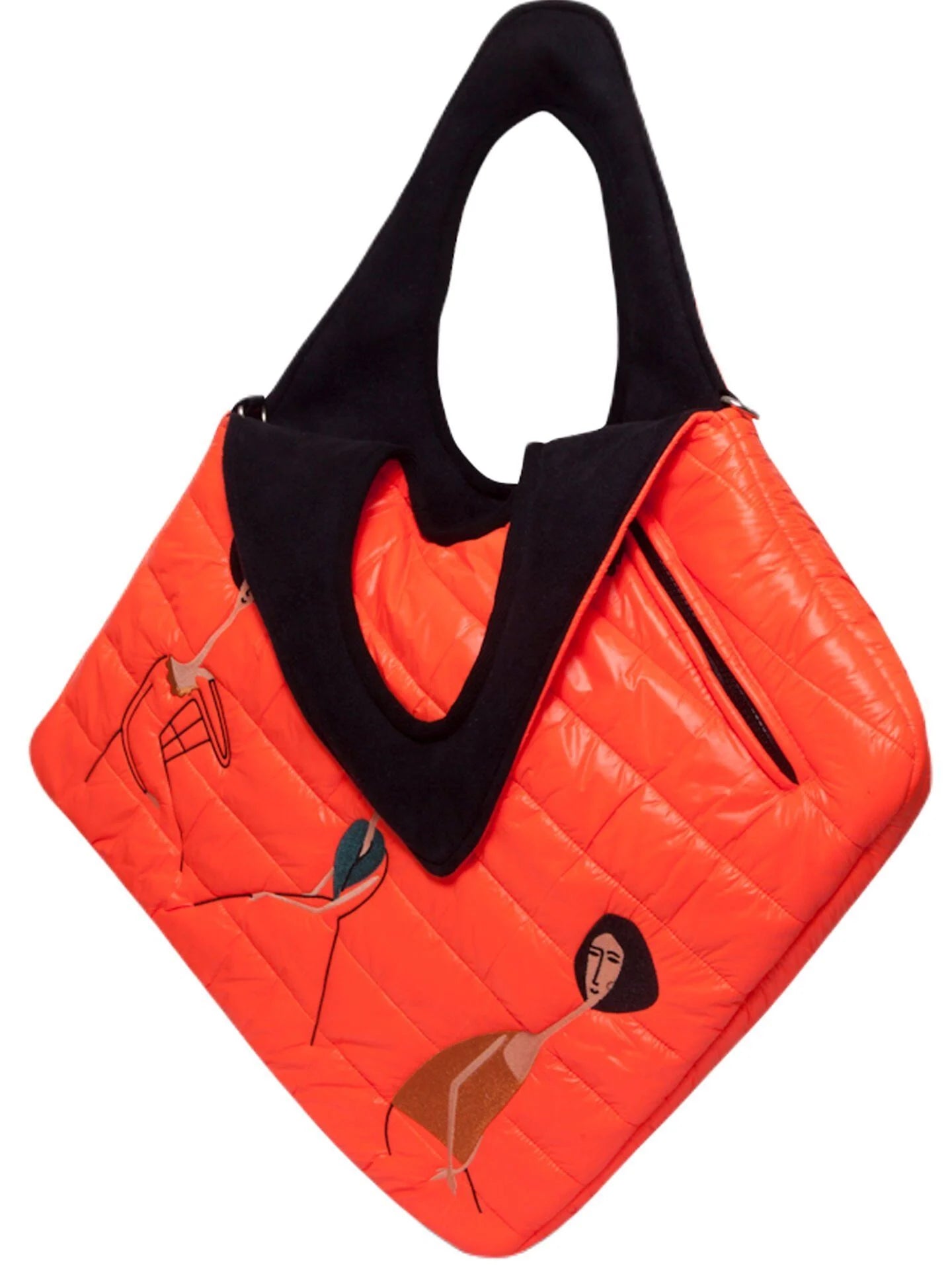 Morikukko Diagonal Tote Bag Modigliani Orange Women's Shoulder Bag
